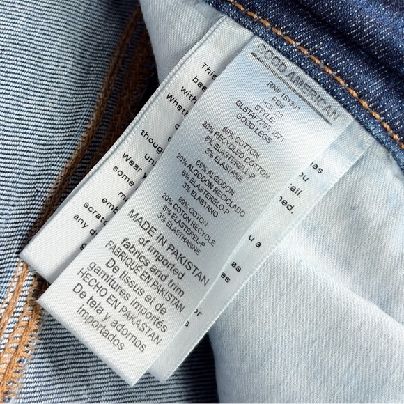 Good American Always Fits Good Legs Straight Jeans sz 6-12 * Indigo Wash - Picture 8 of 9